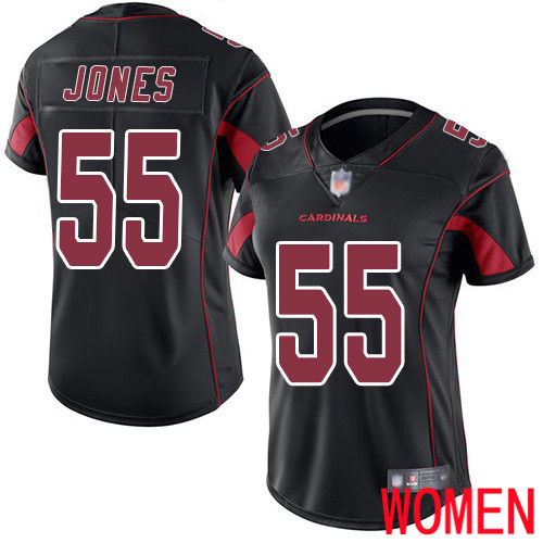 Arizona Cardinals Limited Black Women Chandler Jones Jersey NFL Football #55 Rush Vapor Untouchable->women nfl jersey->Women Jersey